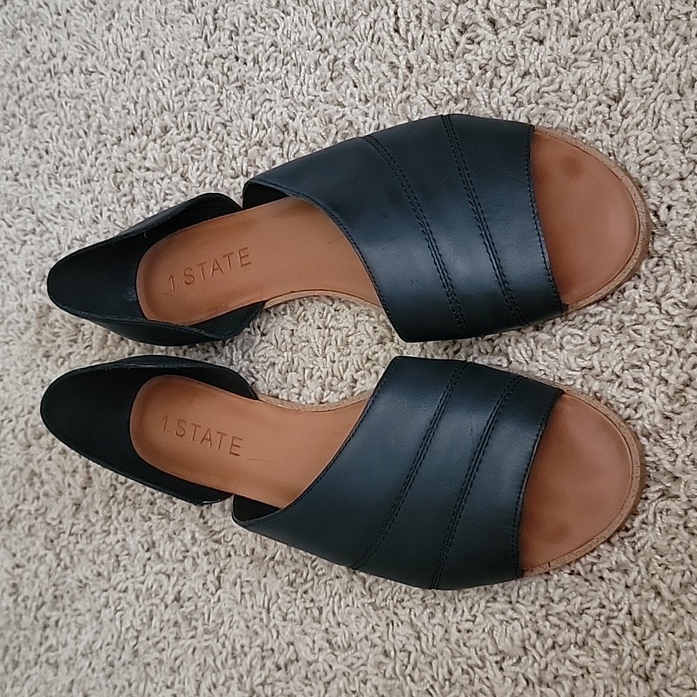 1. STATE Carleigh Black Flats, Size 10.5